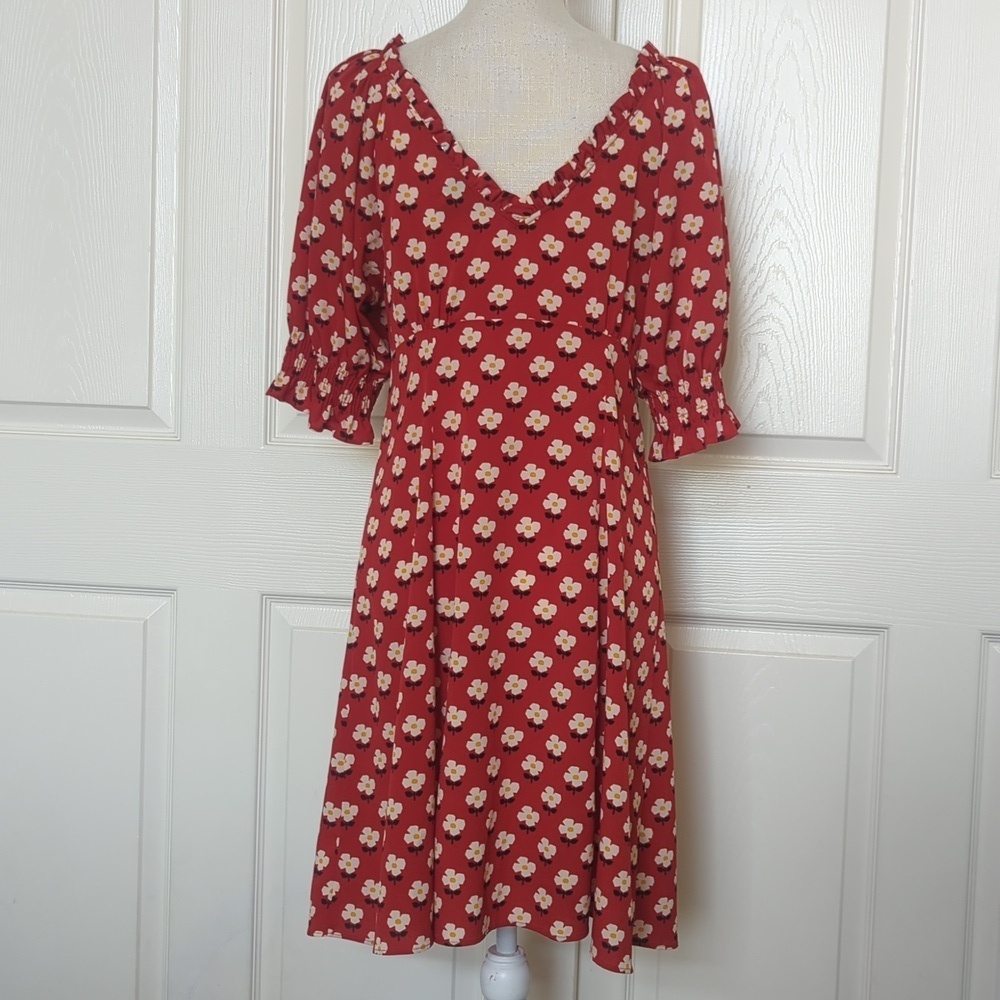 Kate Spade Block Flower Fluid Dress - Picture 5 of 7